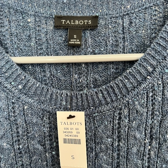 Talbots Blue Knit Sweater Dress S NWT - Picture 2 of 3